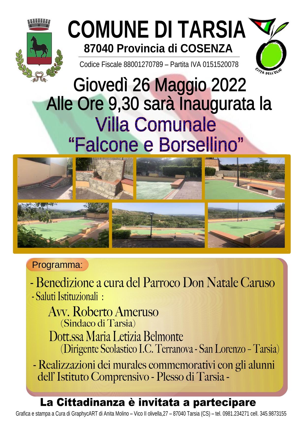 Inuagurazione Villa Comunale
